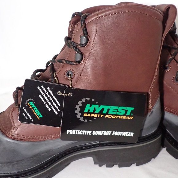 HYTEST Men's 11W work boots NWT/Steel toe/6" WPF shell/K13772/Brown lace up. - Picture 5 of 9